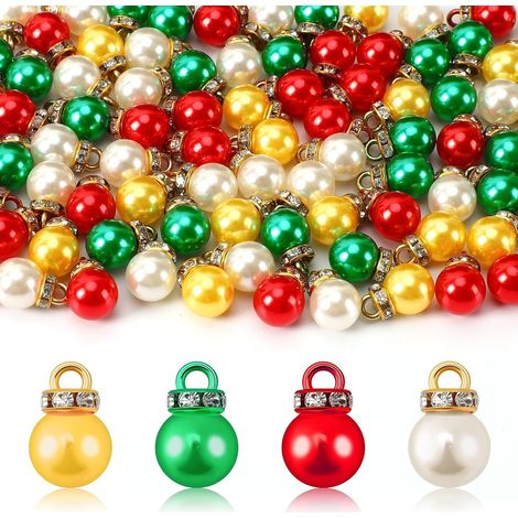 Mini Boules de Noel, 90 PCS Petites Boules de Noël, 1 cm Boules Sapin de Noel pour Décoration Arbre Noël, Décorations Fête DIY, Cadeaux (A) (1/4)