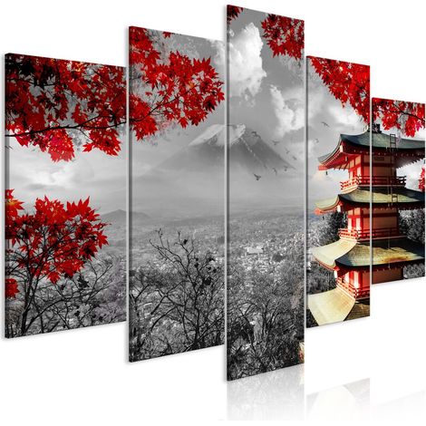 Tableau Japanese Adventure (5 Parts) Wide - 200 x 100 cm (1/4)