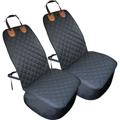 Juego de 2 fundas para asientos delanteros de coche para perros - Resistentes a los arañazos - Antideslizantes - Para camiones, coches y SUV (1/5)