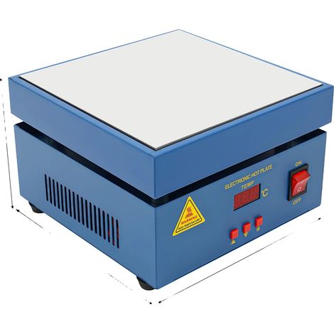 Station de soudage, écran LCD, protection contre la surchauffe, Bleu (1/2)