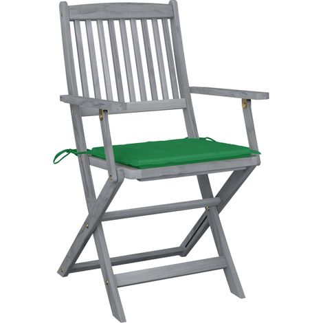 Maison Exclusive - Klappbare Gartenstühle 2 Stk. mit Sitzkissen M