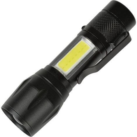 Mini Lampe Torche, Lampe de Poche Ajustable Zoomable, 3 Modes Lampe Torche LED Ultra Puissante avec Clip, Lampe Torche Rechargeable USB Aluminium Étanche IP54 pour Camping, Randonnée, Urgences (1/5)