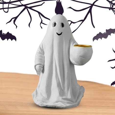 Statue de Fantôme d'Halloween Mignonne Sculpture en Résine pour Décoration  Décoration Halloween fantôme mignon pour Maison, Entrée, Cheminée, Cuisine, Bureau, Table, Salon, Chambre à couc