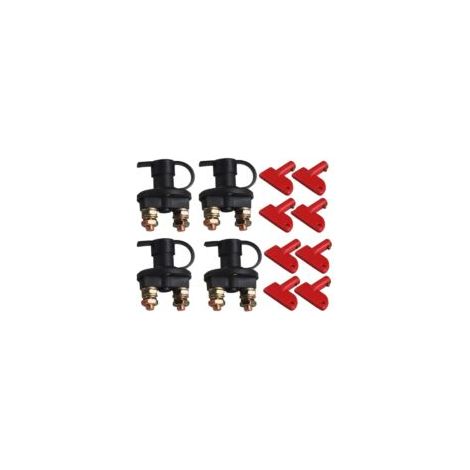 Set mit 4 12V/24V Autobatterie-Not-Trenn-/Abschaltschaltern - Crezuo (1/4)