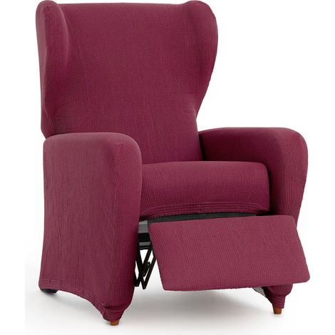 Housse de Fauteuil de Relaxation Universelle et Polyvalente - Housse de Fauteuil Couleur Bordeaux Protecteur Facile à Placer pour Dossier, siège et accoudoirs (1/5)