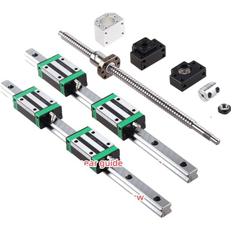 Kit de fresadora CNC, guías lineales de 20 mm, sistema de husillo de bolas, eje único de 1500 mm (1/2)