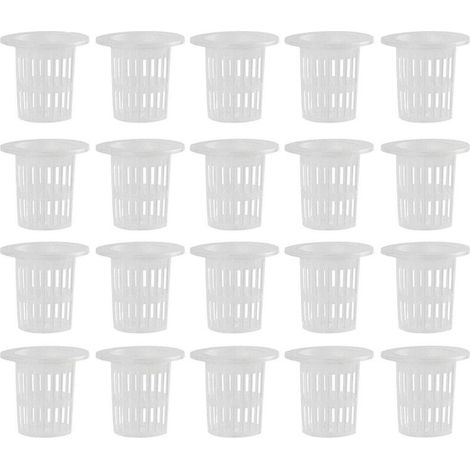 100 paniers hydroponiques en plastique réutilisables pour la culture hydroponique et aéroponique de plantes aquatiques et de fleurs. (1/4)
