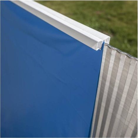 Revestimiento de piscina elevada GRE redondo azul Ø4,60 m x A1,20 m 40/100e con junco de anclaje