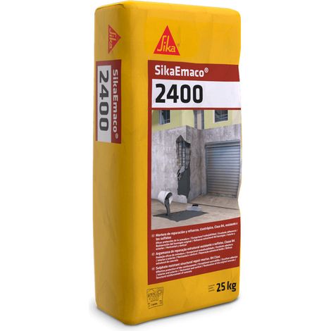 SikaEmaco®-2400 - Mortero tixotrópico de reparación estructural R4 - 25 kg - Saco - Gris hormigón