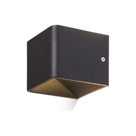 Faretto ONYX da parete nero 230V LED 5W 3000K