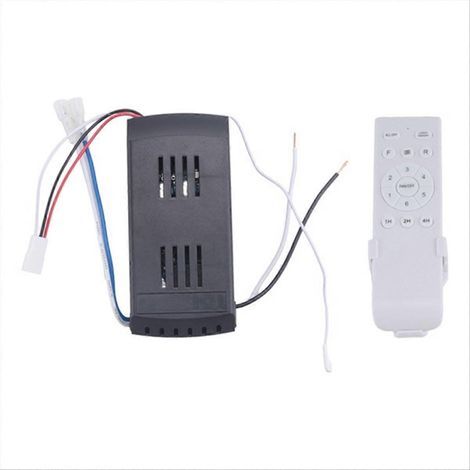 Kit de télécommande universelle pour ventilateur de plafond 30 W, 6 vitesses, minuterie, avec éclairage intégré. (1/5)