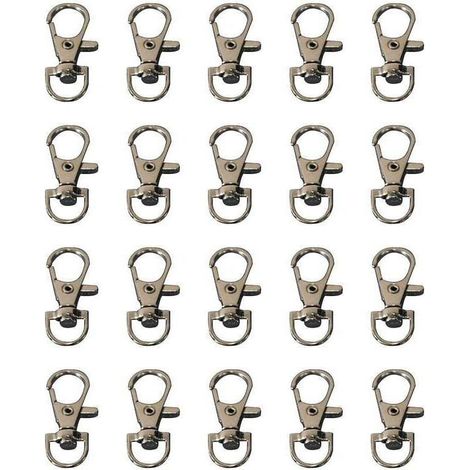 Lot de 20 crochets métalliques pour porte de cage à oiseaux de compagnie empêchant l'ouverture par griffe (1/3)