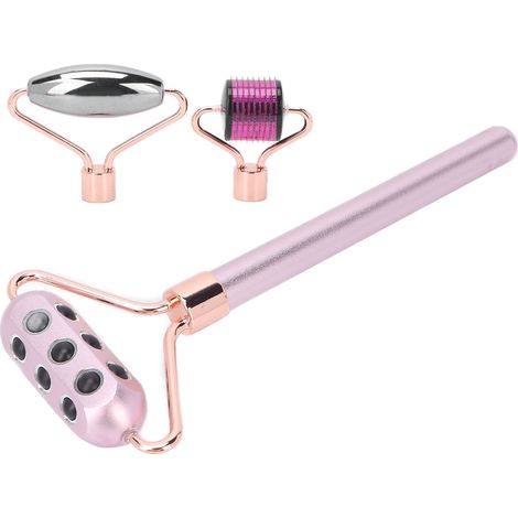 Rouleau de Massage Germanium Anti-Rides - Rouleau à Micro-aiguilles Raffermissant Visage Rose (1/5)