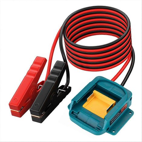 Connecteur de batterie lithium 12AWG avec pinces de démarrage, prise de courant robuste pour charge rapide, jeu de câbles de secours automobile, compatible 12V, étanche et durable. (1/5)