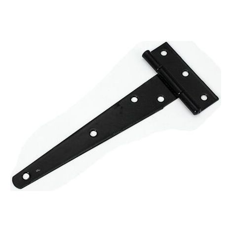 Lot de 4 Charnières en T, Noires Charnière Porte de Grange, Charnières de Portes, Charniere Plate Inox pour Portails, Abris de Jardin, Placard - 100mm (1/5)