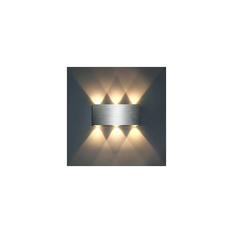 Applique Murale LED 18W Intérieur Lampe Murale Moderne Carré Up Down en Aluminium Eclairage Décoration Lumière pour Chambre a Coucher Bureau Lit Couloir Salon Hôtel Bar Blanc Chaud (1/5)