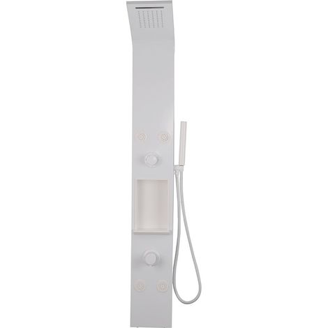 Colonna doccia pannello idromassaggio effetto cascata YH8126 SEUL - Bianco (1/5)