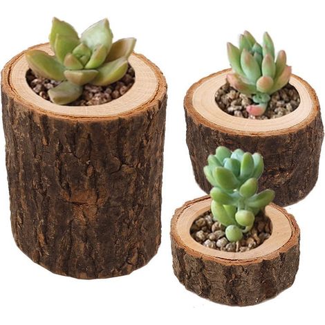 Support Pour Bougie En Bois - Support Log Avec Écorce - Pour Décoration Intérieure Et Mariage - Hauteur 2,5 cm - Unité (1/5)