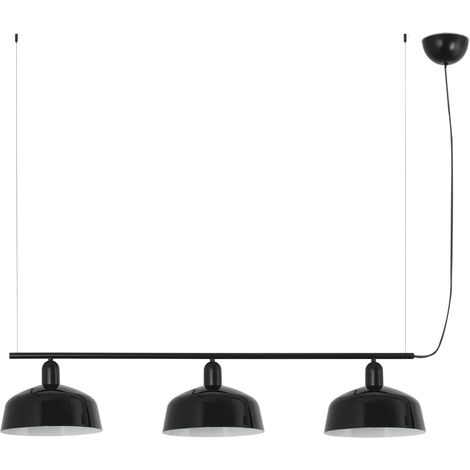 Faro Tatawin Suspension de plafond de taille moyenne, noire, noire brillante, 3 ampoules E27