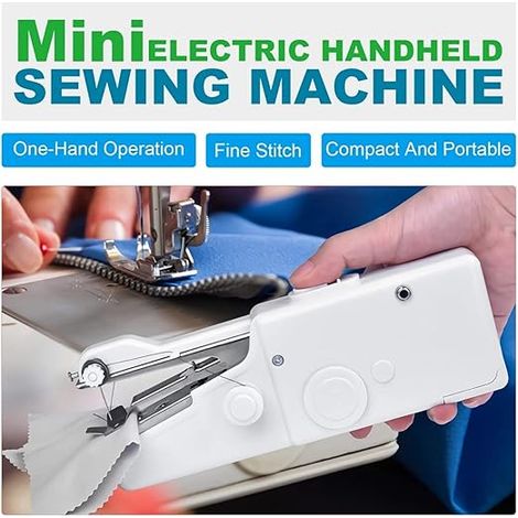 Mini machine à coudre portable, kit couture rapide facile réparation vêtements (1/5)
