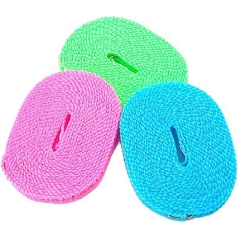 2 pièces cordes à linge coloré résistance au dérapage corde à en Nylon coupe-vent pratique pour VOILE D'OMBRAGE - TOILE SOLAIRE (1/4)