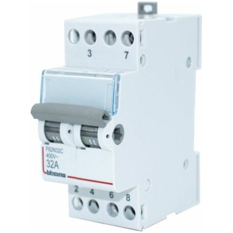 Commutatore Bticino con zero centrale 2NO 32A 230/400V 2 moduli DIN