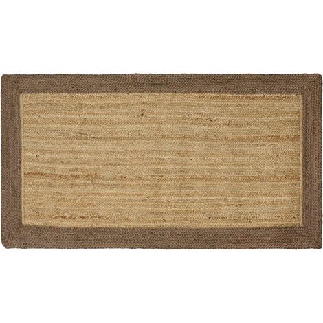 Bereichsteppiche Grau 80 x 150 cm Jute vidaXL