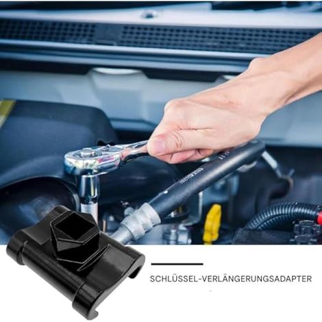 Barre d'extension de clé dynamométrique, rallonge de clé plate, adaptateur d'extension de clé multifonction 1/2" – Outil d'amplificateur de couple, adaptateur d'extension de clé ergonomique pour Ga (1/5)