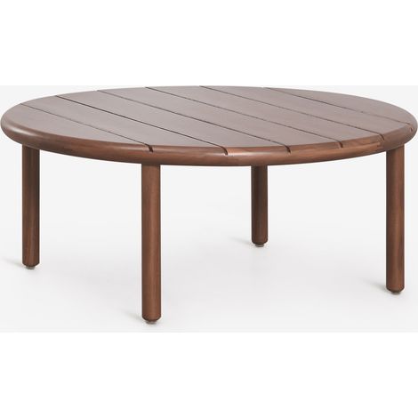 SKLUM Runder Couchtisch für den Garten aus Akazienholz Olivia Akazienbraun dunkel Ø80 cm            Akazienbraun dunkel                     