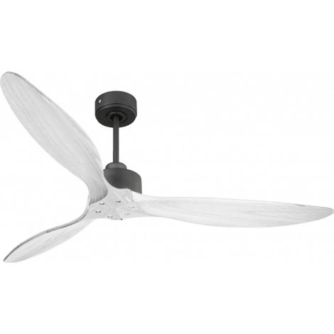 Modulo Slim de Klassfan - Ventilateur de plafond et destratificateur moteur DC basalte et bois blanc 30 à 60 m²