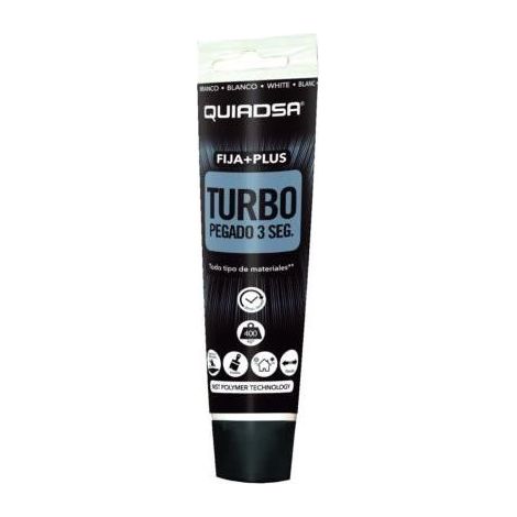 Adesivo polimerico elastico rapido “Fija + Plus Turbo” per interni ed esterni, bianco (150g)