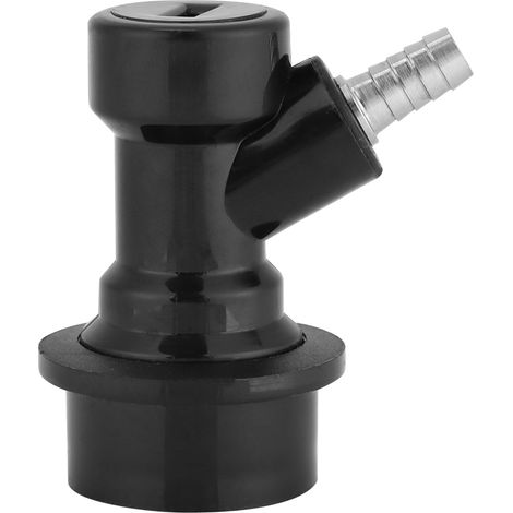 Carbonateur à bouchon en acier inoxydable pour brassage maison avec déconnexion à bille et verrouillage pour liquide, raccord cannelé 1/4". (1/5)