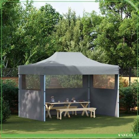 Tente de réception pliante - FAF EICY - 48896 - 3x4 m - Toit Oxford 600D PVC - 3 parois avec fenêtres (1/5)