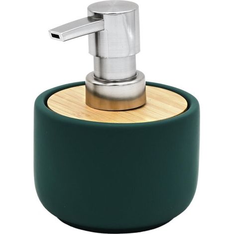 Distributeur porte-savon sur pied FANCY, vert foncé (1/4)