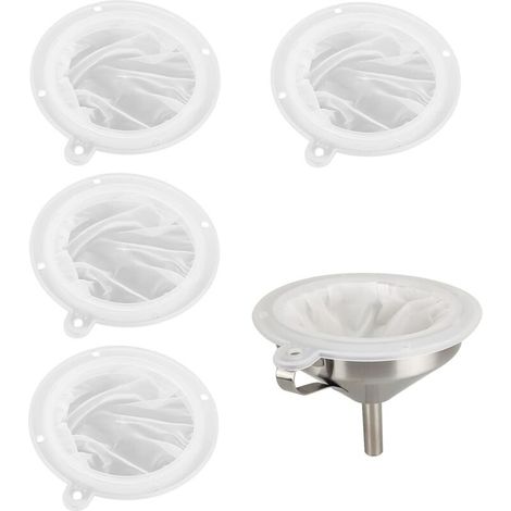 4Pcs Filtre à Tamis Fin en Nylon,200/300/400/450 Maille Filtre à Mailles Fines,etamine pour confiture,filtre alimentaire,Filtre à Vin,Tamis à Cheveux Cuisine Filtres Entonnoirs Fins Pour Café,Jus,Lait