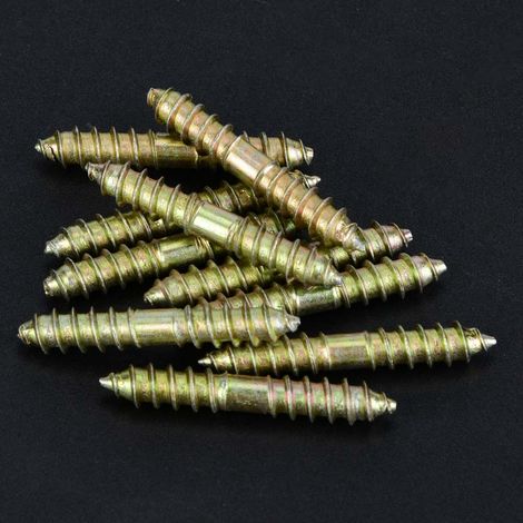 10 Stück 6 x 40 mm Gewindebolzen, doppelseitige Verbindungsschrauben für Holzbearbeitung und Möbel (1/5)