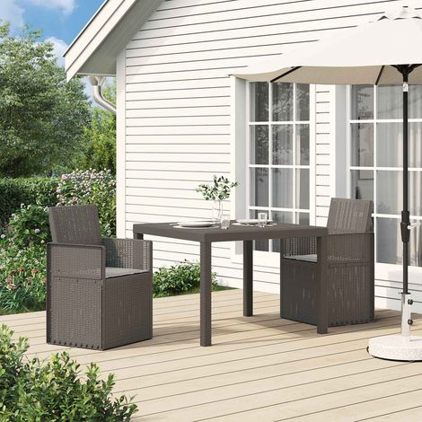 Sillas de comedor de jardín 2 pcs Gris Claro PP