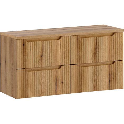 Meuble sous-vasque 120cm 4 tiroirs plan de toilette Riva Bois (1/5)