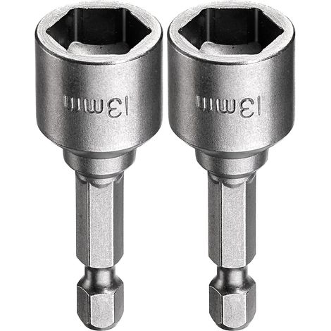 clé à douille 13 mm Allen 102.713 (1/4 '' E6.3 tige hexagonale, ISO 1173, Hochweriger TQ 60 en acier) (Lot de 2)