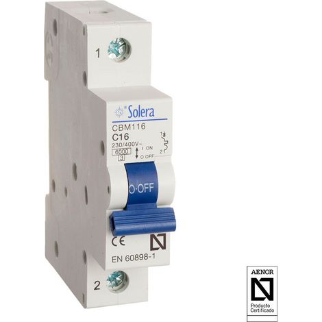Interrupteur solera 1p 40a c 6ka capacité 6kA rail DIN (1/3)
