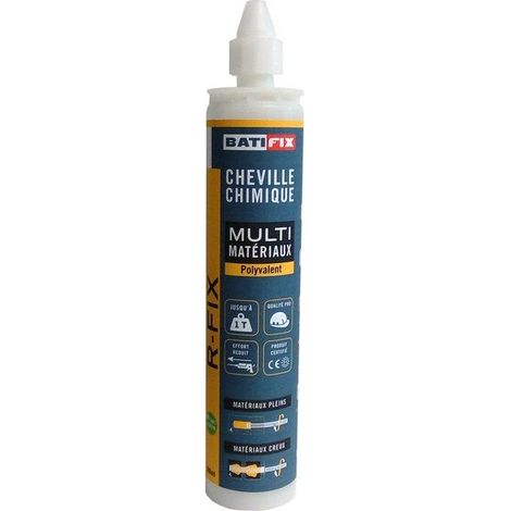 Cartouche de scellement chimique beige multimatière, BATIFIX