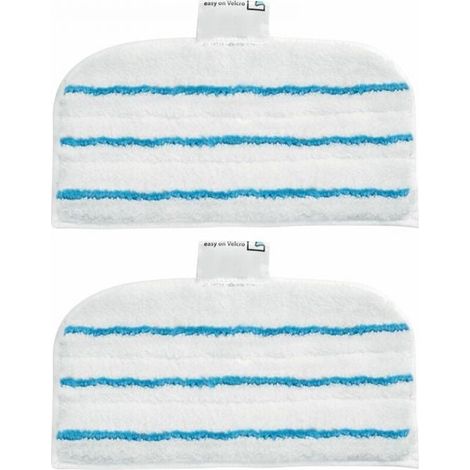 2 Patins En Microfibre FSMP20-XJ Rectangulaires Pour Balai Vapeur - Technologie EasyGlide (1/5)
