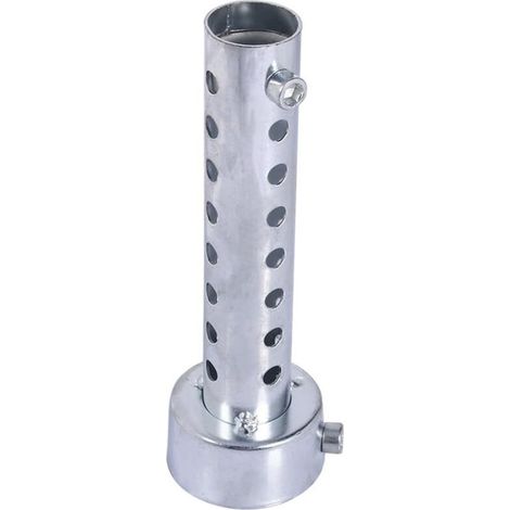 Silencieux Moto Universel, Tuyau d’Échappement avec Insert Déflecteur, 35/42/45mm, Argent (1/4)