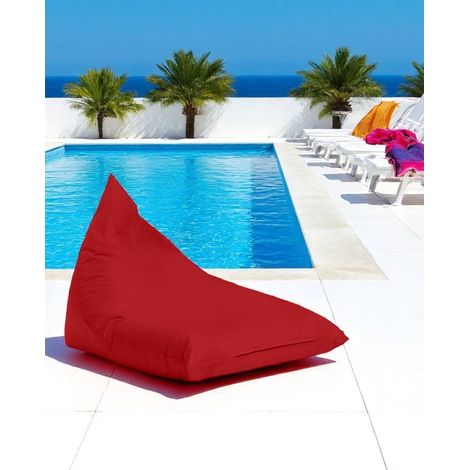 Pouf berlingot extérieur rouge ARTA (1/3)
