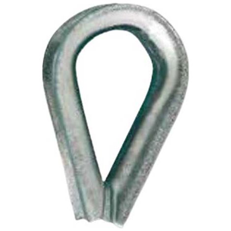 Cosse-cœur standard pour câble 10mm en acier zingué - CHAPUIS - 320/10Z
