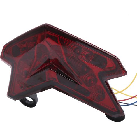 Feu arrière LED moto intégré garde-boue pour KAWASAKI Z800 ZX6R 13-15 (Rouge) (1/5)