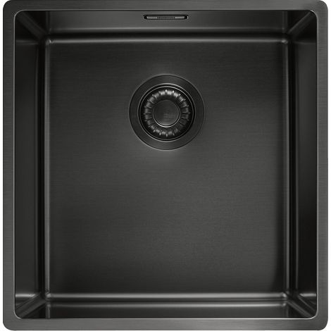 Cuve Mythos Masterpièce BXM 110-40 anthracite 440 x 450 x 200 mm - sous-meuble 50 cm - vidage automatique - Franke (1/3)