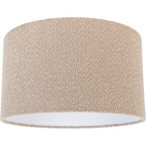 QAZQA Fabric Lampshade Beige with Teddy Fabric 35/35/20