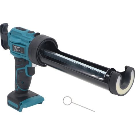 Decdeal Pistolet à calfeutrer sans fil 4 vitesses - Rechargeable avec LED - Pour rénovation maison et plan de travail cuisine