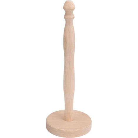 Toallero de madera para papel de cocina Bretto, 31 x 11 cm, madera natural. (1/3)